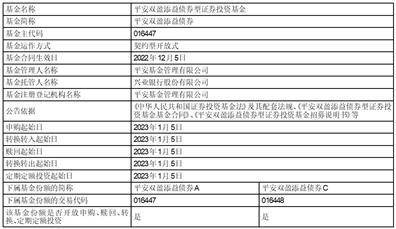 关于平安双盈添益债券型证券投资基金开放申购、赎回、转换、定期定额投资业务的公告