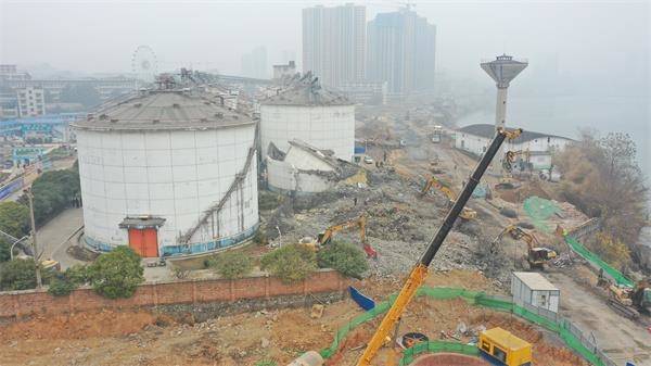 浅圆仓拆除 湘江西路冲刺五一通车