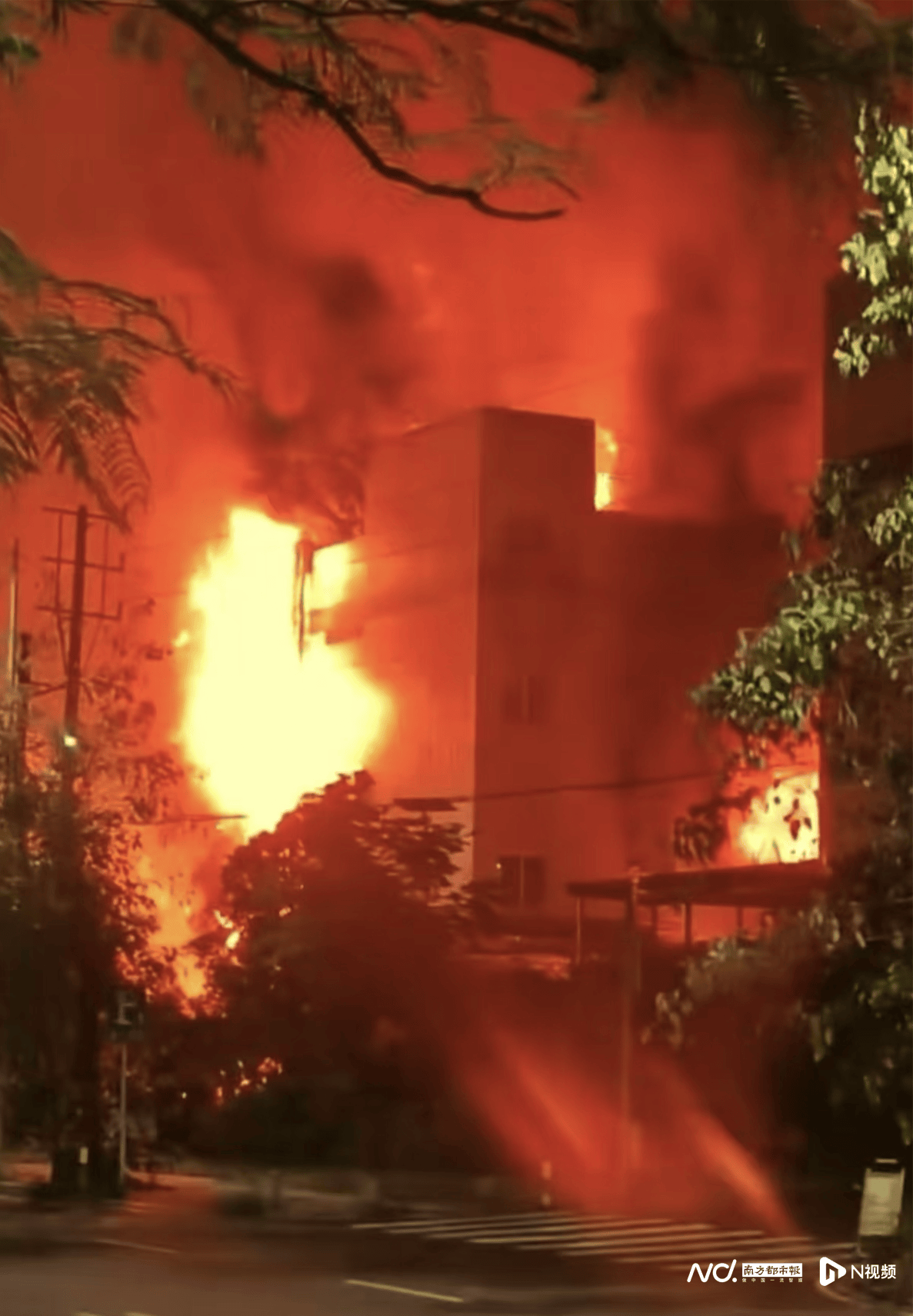 昨夜<strong></p>
<p>收老币</strong>，中山一公司突发大火， 事发时火光冲天