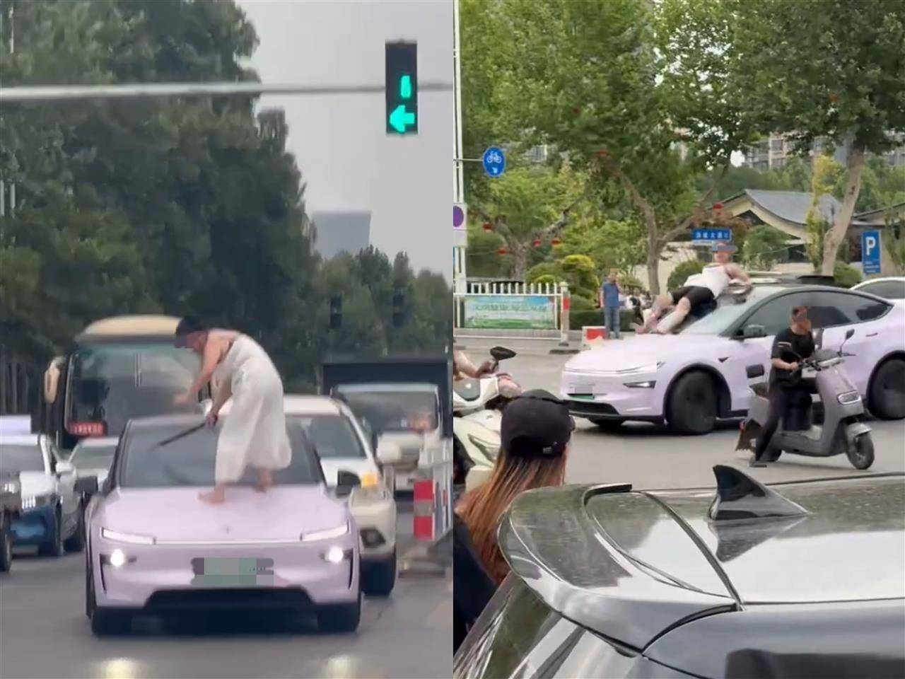 女子持械当街打砸多辆轿车<strong></p>
<p>币圈咨询</strong>，被顶在挡风玻璃上前行，当地：女子当场被控制，警方介入调查