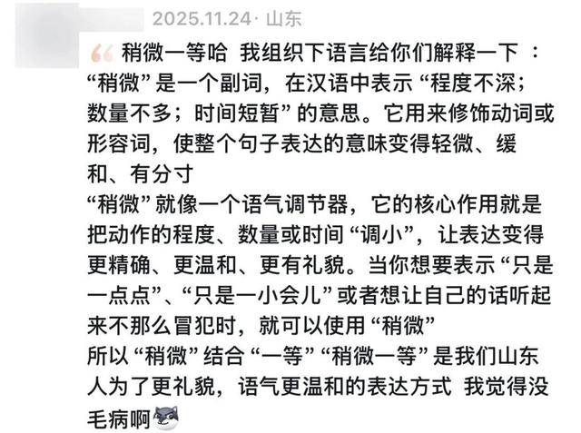 “稍微一等”冲上热搜<strong></p>
<p>炒币经历</strong>！山东人集体懵圈：竟然是病句？没有问题啊我觉得